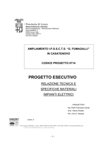 relazione tecnica e specifiche materiali IE esec