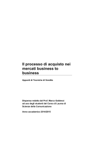 Il processo di acquisto nei mercati business to business