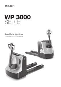 Transpallet elettrico WP 3000 – Specifiche tecniche