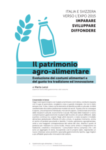 Il patrimonio agro-alimentare - italia e svizzera verso l`expo 2015