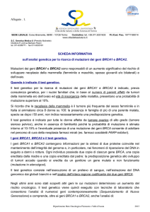 Scheda informativa analisi geni BRCA-pannello NGS