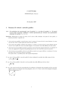 i vettori - Scienza a Scuola