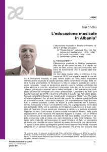 L`educazione musicale in Albania