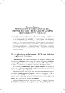 misurazione degli scambi (il pil), valori e denaro nei riflessi finanziari