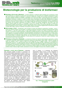 Biotecnologie per la produzione di biofarmaci - ENEA