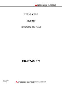 FR-E700, Istruzioni per l`uso