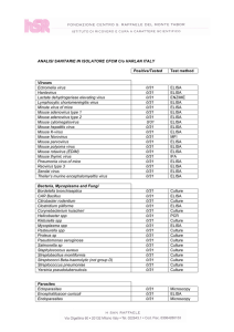 ANALISI SANITARIE IN ISOLATORE CFCM 5-06