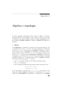 Algebra e topologia