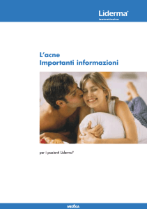 L`acne Importanti informazioni