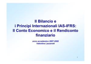 Il Bilancio ei Principi Internazionali IAS-IFRS: Il Conto