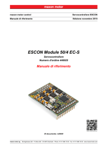 ESCON Module 50/4 EC-S Manuale di riferimento