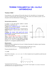 TEOREMI SUL CALCOLO DIFFERENZIALE