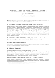 programma di fisica matematica 1