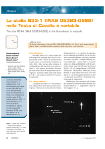 La stella B33-1 (IRAS 05383-0228) nella Testa di Cavallo è variabile