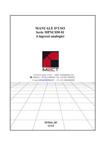 MANUALE D`USO Serie MPNC030 01 4 ingressi analogici