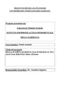 Allegato progetto di ricerca - Istituto Zooprofilattico Sperimentale