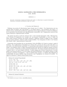 LOGICA MATEMATICA PER INFORMATICA (A.A. 12/13) 1. Calcolo