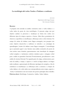 La morfologia del verbo: l`arabo e l`italiano a confronto