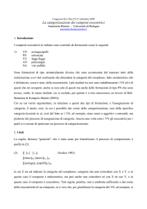 La categorizzazione dei composti esocentrici