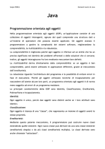 Programmazione orientata agli oggetti