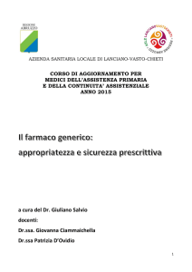 Il farmaco generico - sito in costruzione