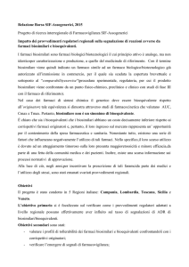 Relazione Borsa SIF-Assogenerici, 2015 Progetto di ricerca
