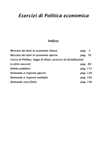 Esercizi di Politica economica