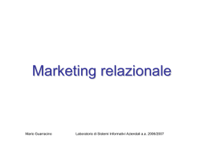 Marketing relazionale - ICAR-CNR
