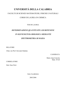 Determinazione quantitativa di rotenone in olivicoltura