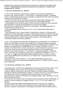 problematiche connesse alla costituzione del condominio