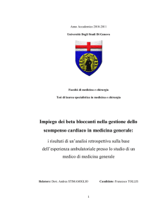 Impiego dei beta bloccanti nella gestione dello scompenso cardiaco