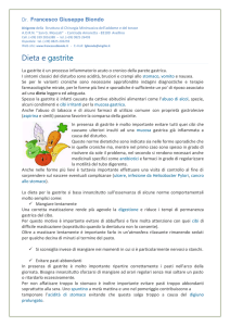 Dieta e gastrite - Dr. Francesco G. Biondo