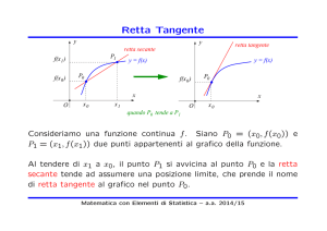 Retta Tangente - Dipartimento di Matematica