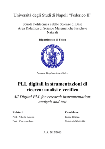 PLL digitali in strumentazioni di ricerca: analisi e verifica