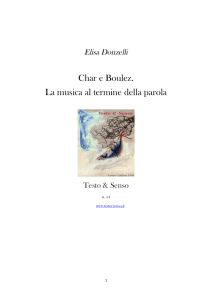 Char e Boulez. La musica al termine della parola