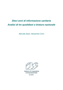 Nell`ambito del Progetto di ricerca “Comunicazione Sanitaria”