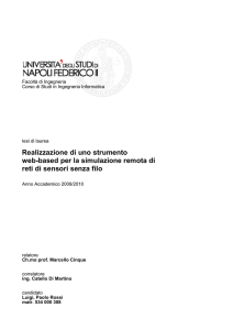 Realizzazione di uno strumen web-based per la simulazione reti di