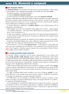 SINTESI C2. Elementi e composti - Zanichelli online per la scuola