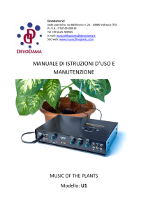 MANUALE DI ISTRUZIONI D`USO E MANUTENZIONE