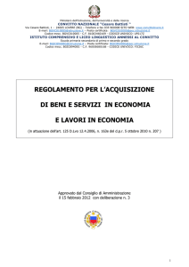 Regolamento beni e servizi - Convitto Cesare Battisti Lovere
