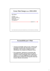 Corso Web Design aa 2002-2003 Accessibilità per il Web
