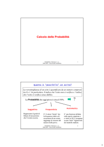 Calcolo delle Probabilità - Università degli Studi della Basilicata