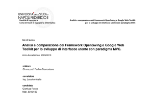 Analisi e comparazione dei Framework OpenSwing e Google Web