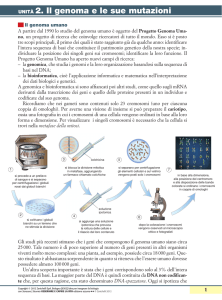 unità 2. il genoma e le sue mutazioni