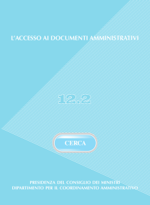 Supplemento 12.2 - Commissione per l`accesso ai documenti