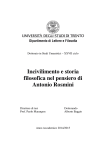 Incivilimento e storia filosofica nel pensiero di - Unitn