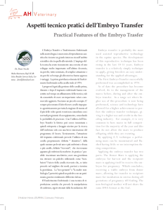 Aspetti tecnico pratici dell`Embryo Transfer