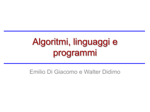 Algoritmi, Linguaggi e Programmi (Capitolo 3)