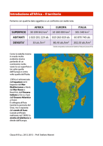 Introduzione all`Africa – Il territorio