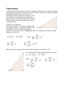 Trigonometria - Liceo Pascoli